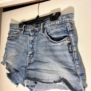Silver jeans, “mom short”